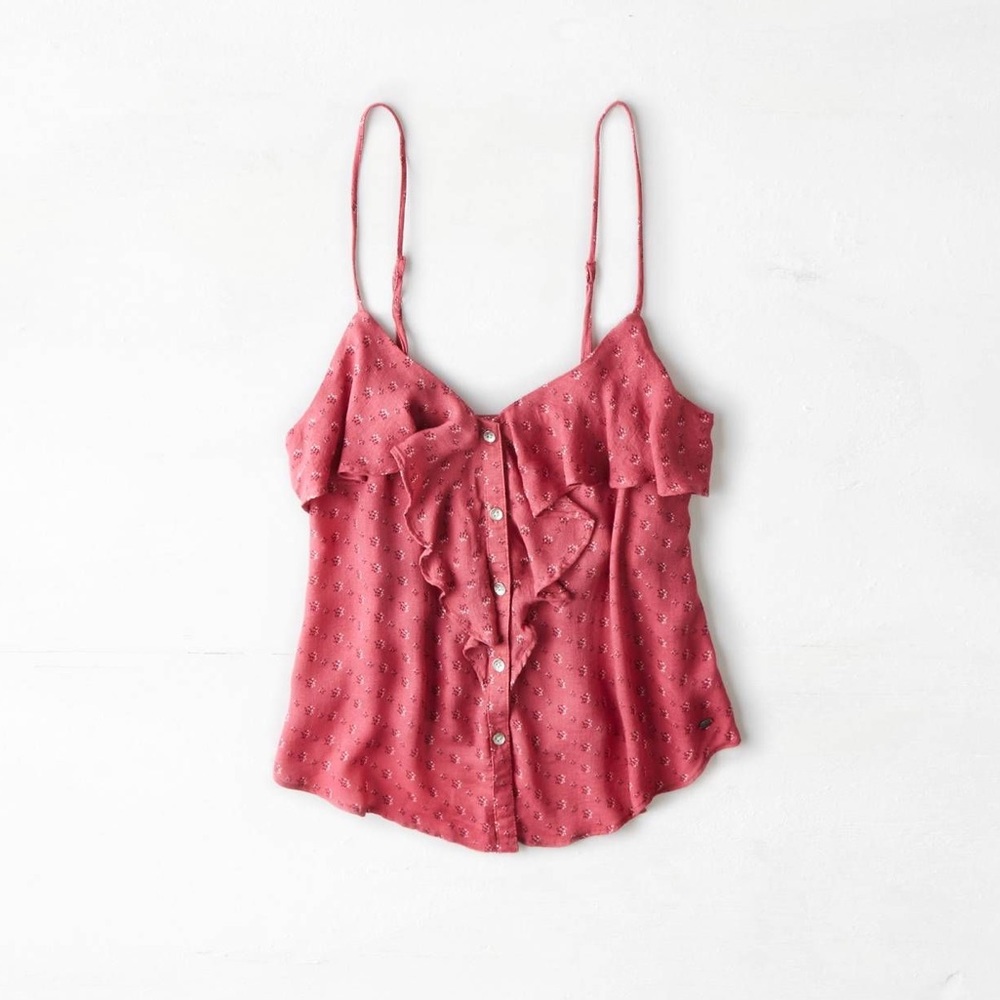 ✨4/$20✨ AEO Ruffled Button Front Tank